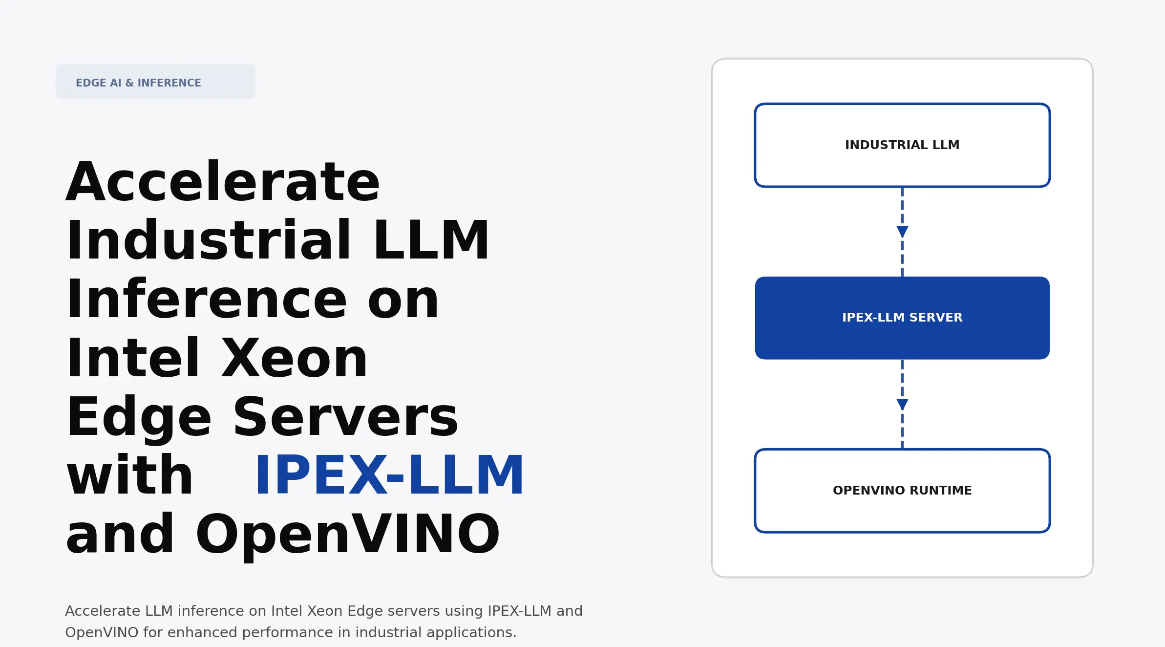 Accelerate Industrial LLM Inference on Intel Xeon Edge Servers with ...
