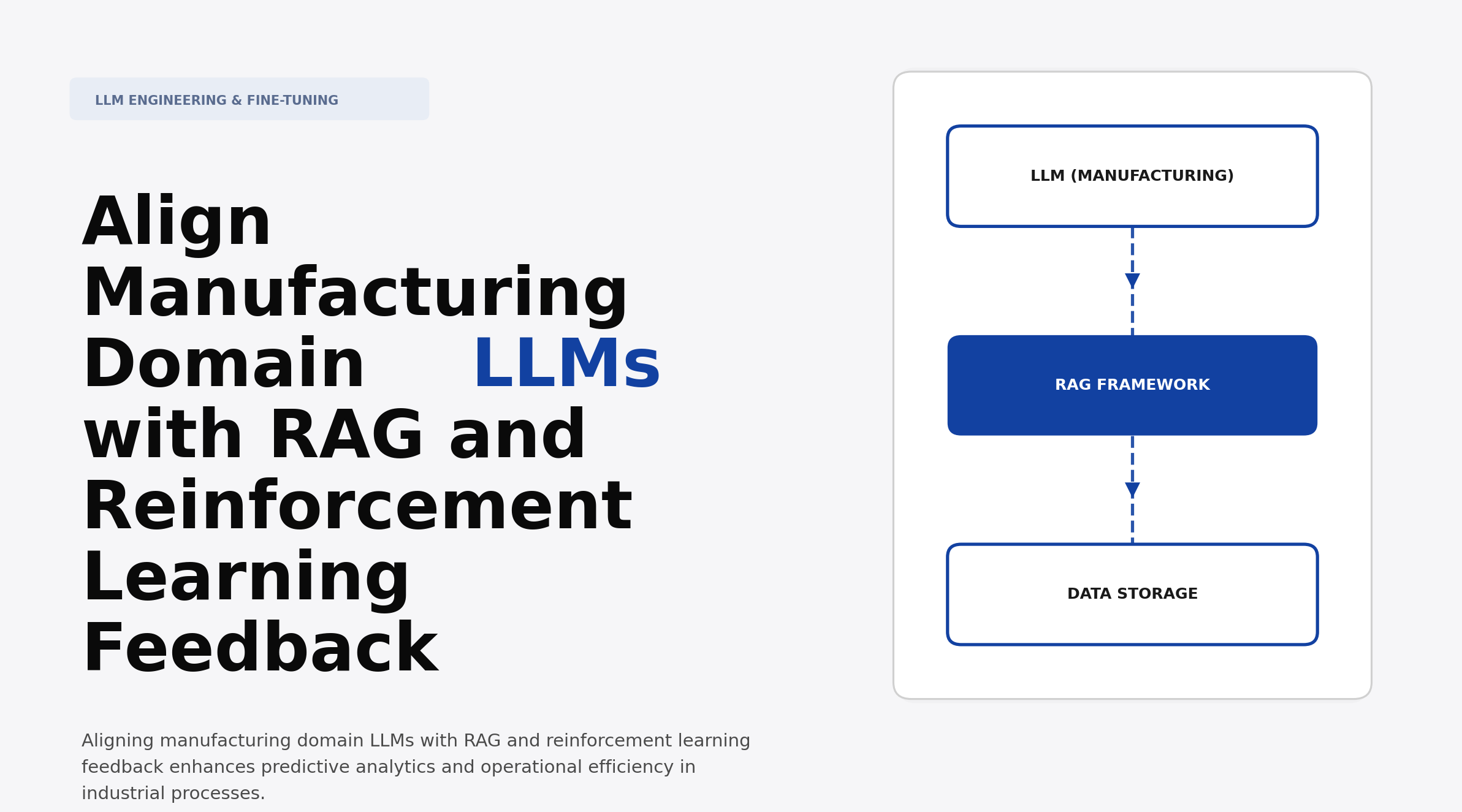 Align Manufacturing Domain LLMs with RAG and Reinforcement Learning Feedback