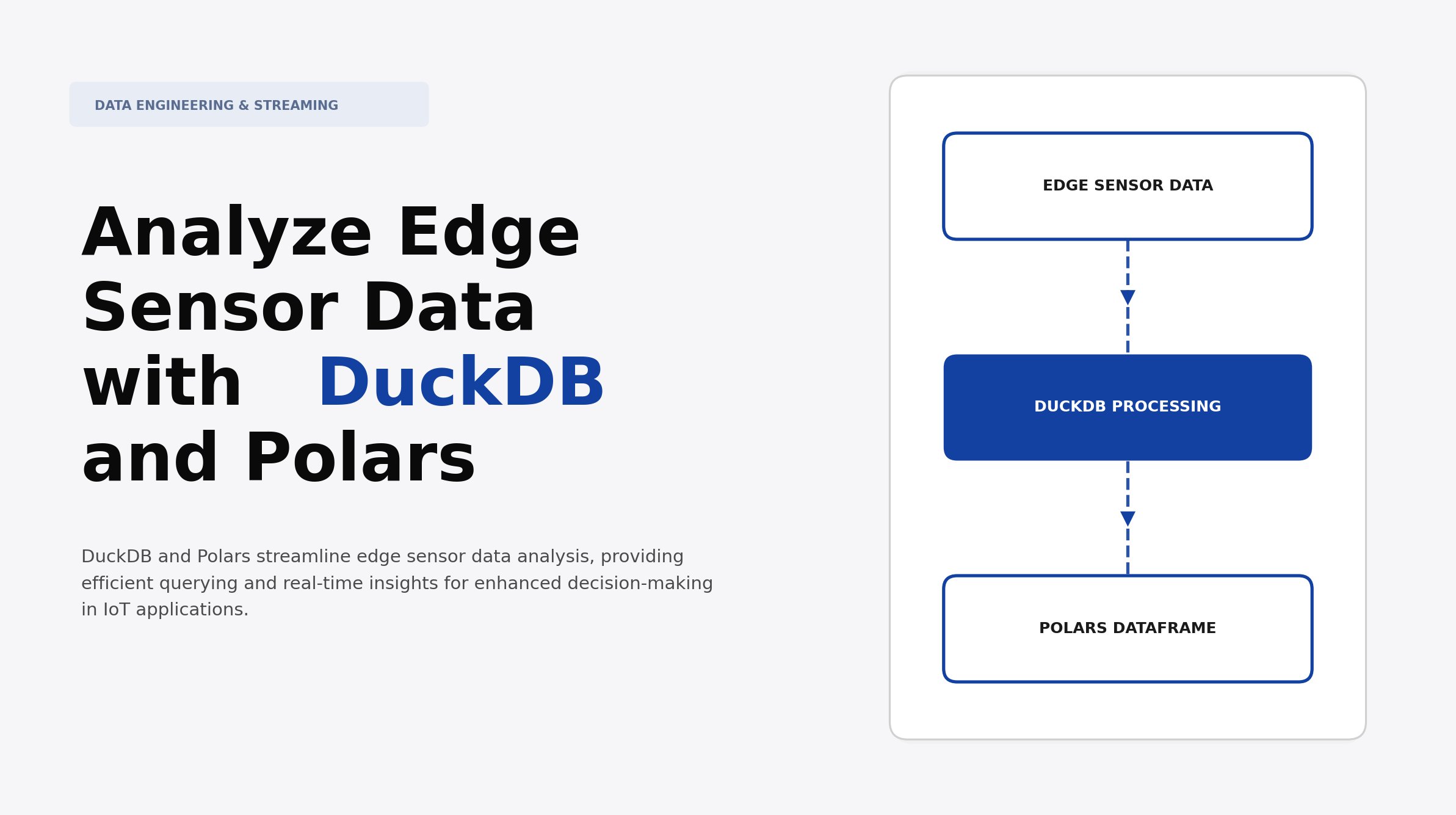 Analyze Edge Sensor Data with DuckDB and Polars
