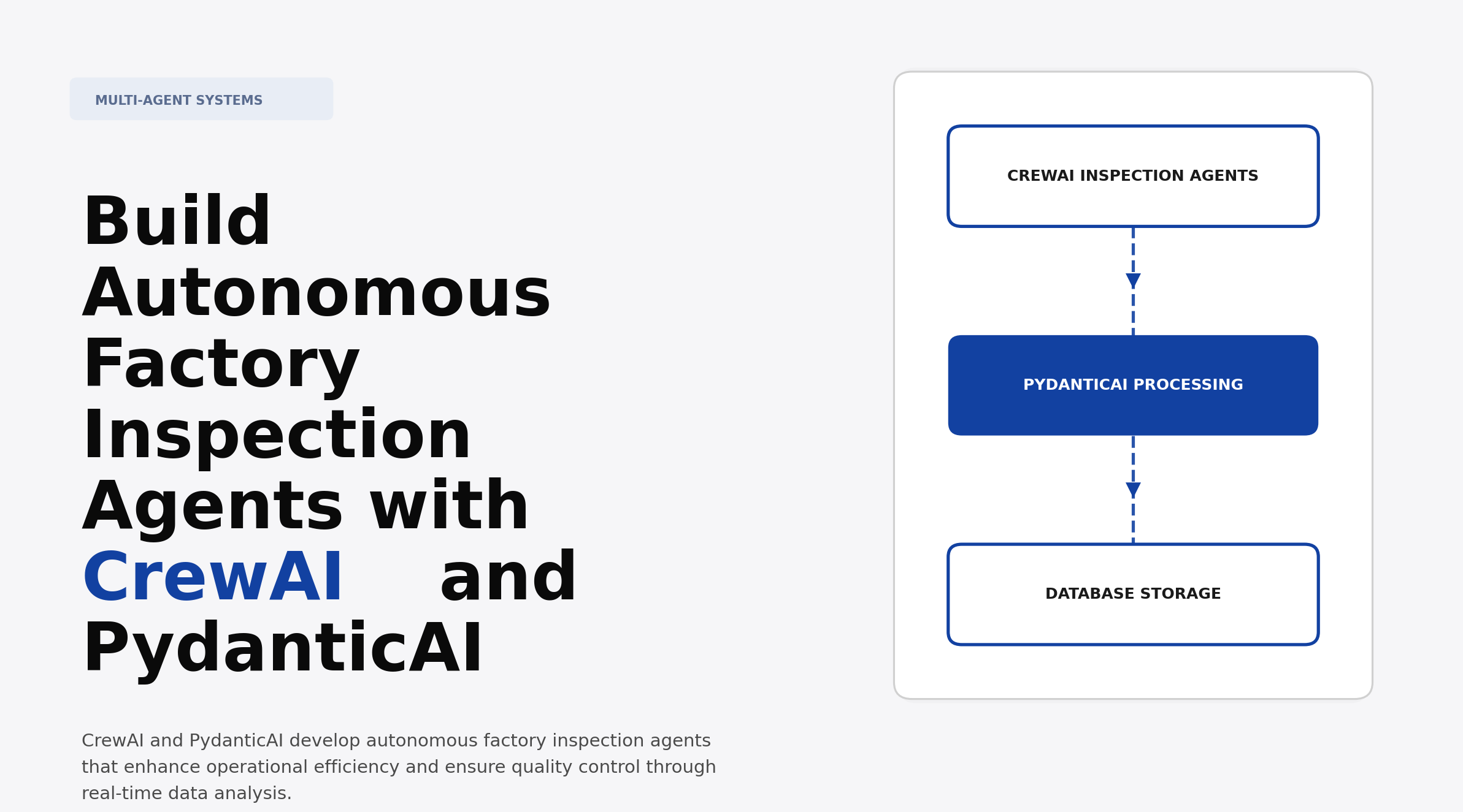Build Autonomous Factory Inspection Agents with CrewAI and PydanticAI