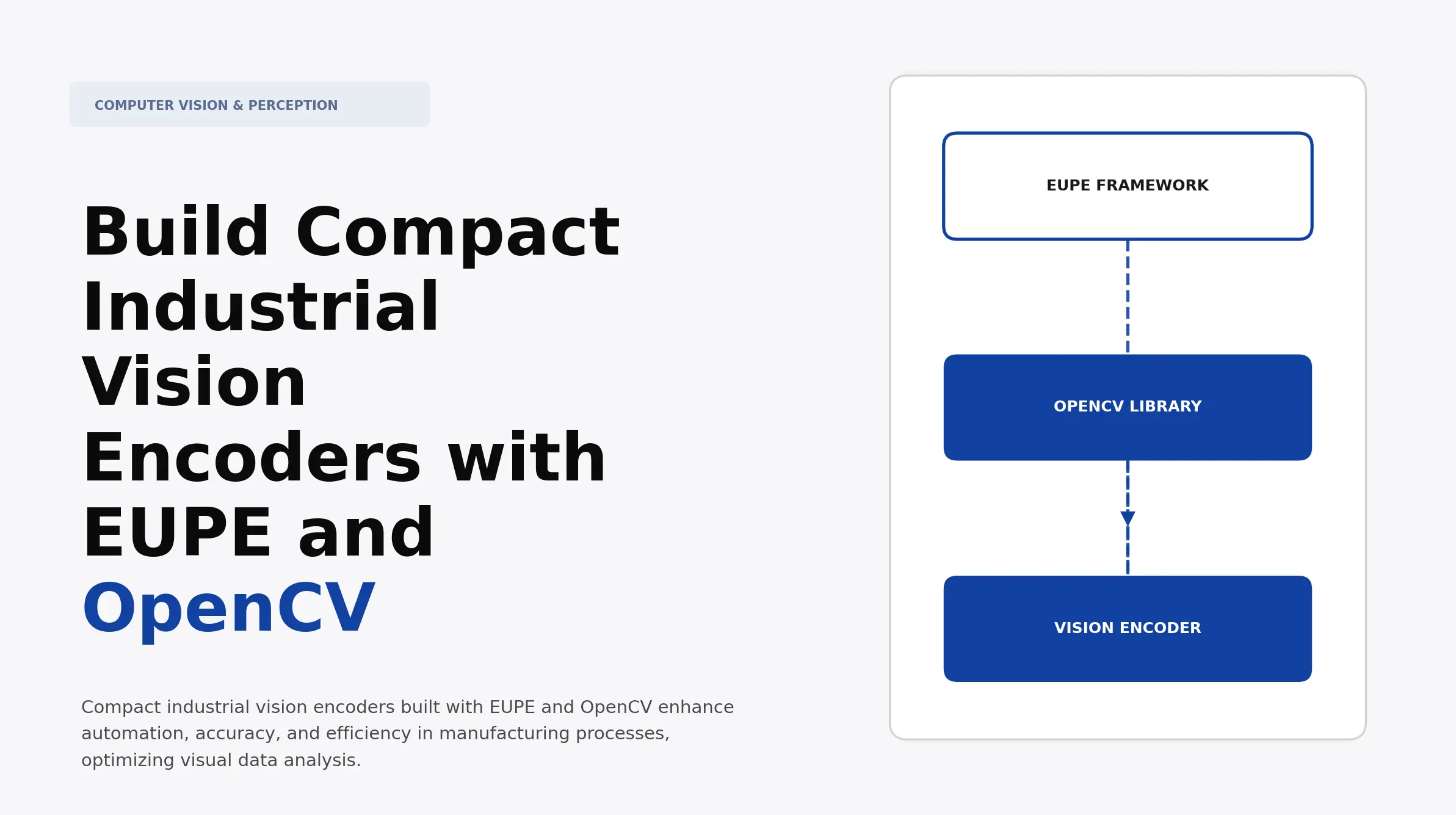 Build Compact Industrial Vision Encoders with EUPE and OpenCV | Atomic ...