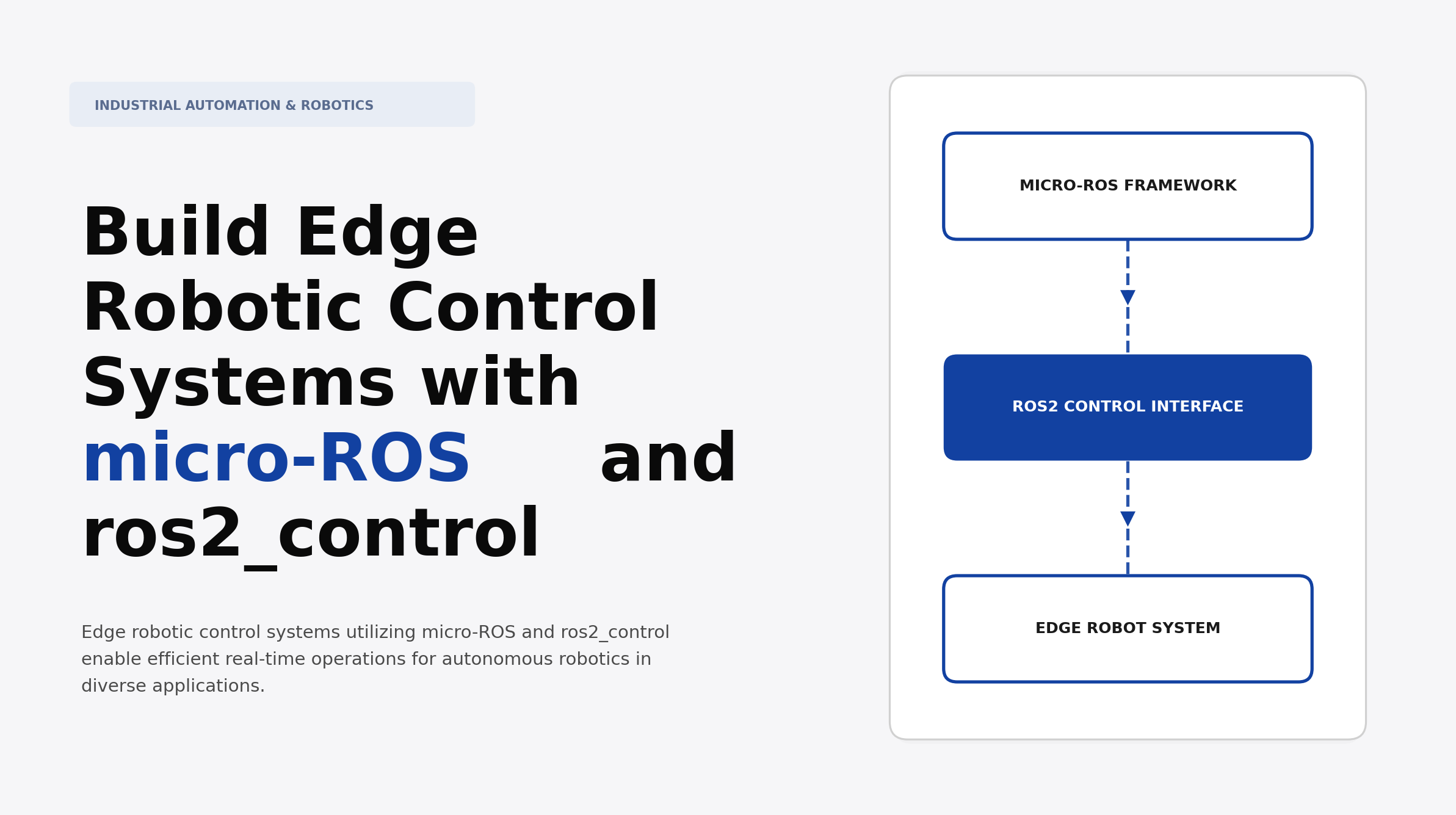 Build Edge Robotic Control Systems with micro-ROS and ros2_control