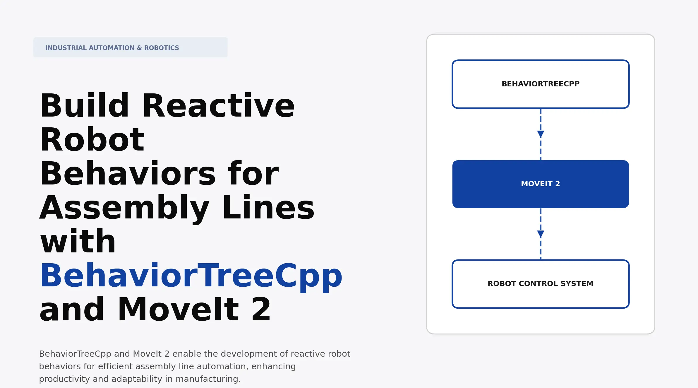 Build Reactive Robot Behaviors for Assembly Lines with BehaviorTreeCpp ...