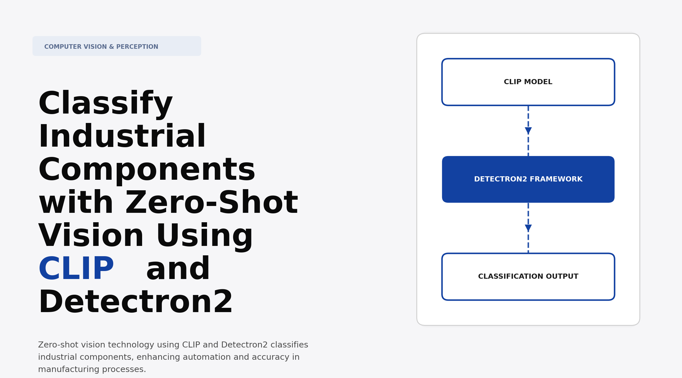 Classify Industrial Components with Zero-Shot Vision Using CLIP and Detectron2