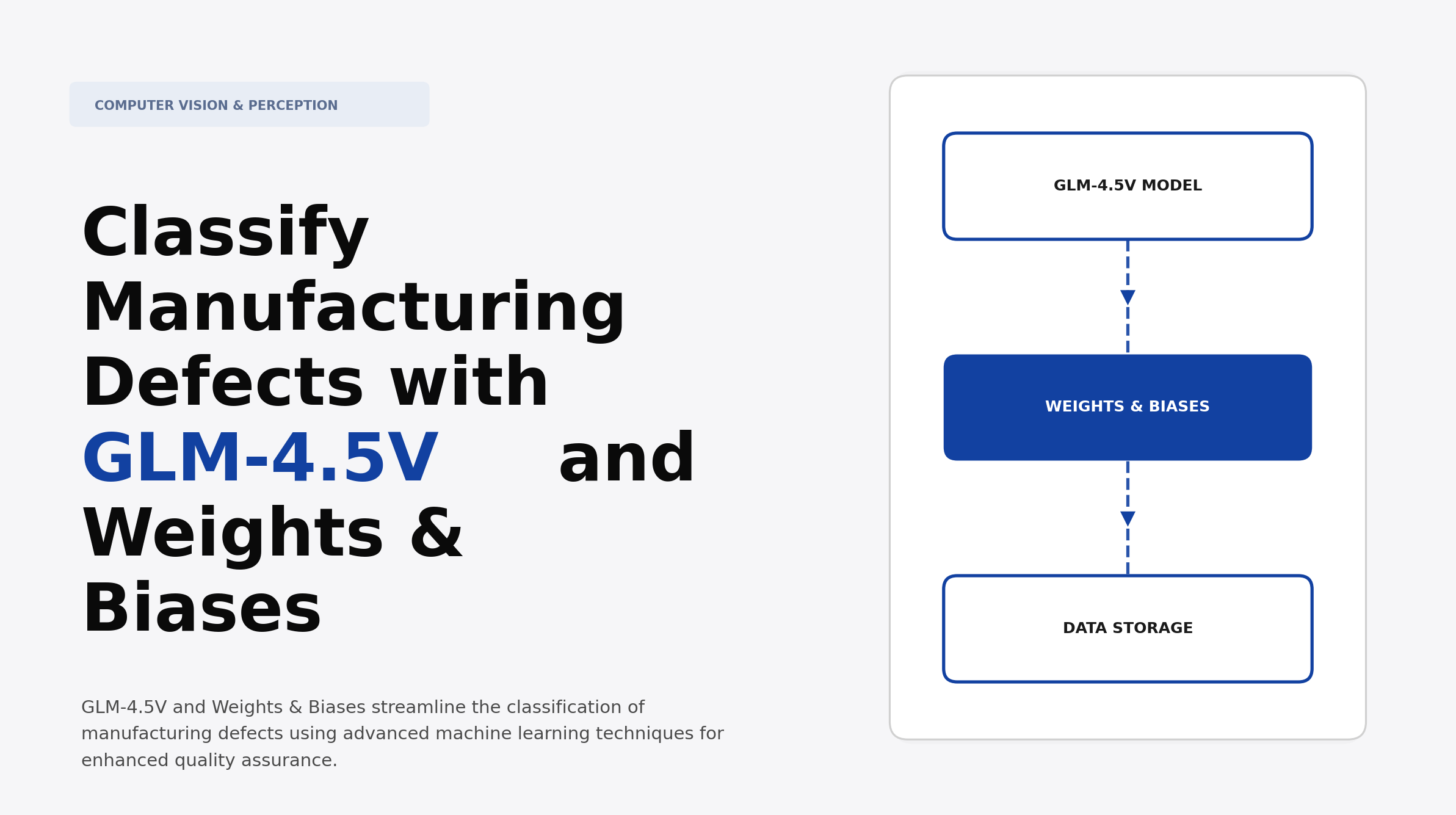 Classify Manufacturing Defects with GLM-4.5V and Weights & Biases