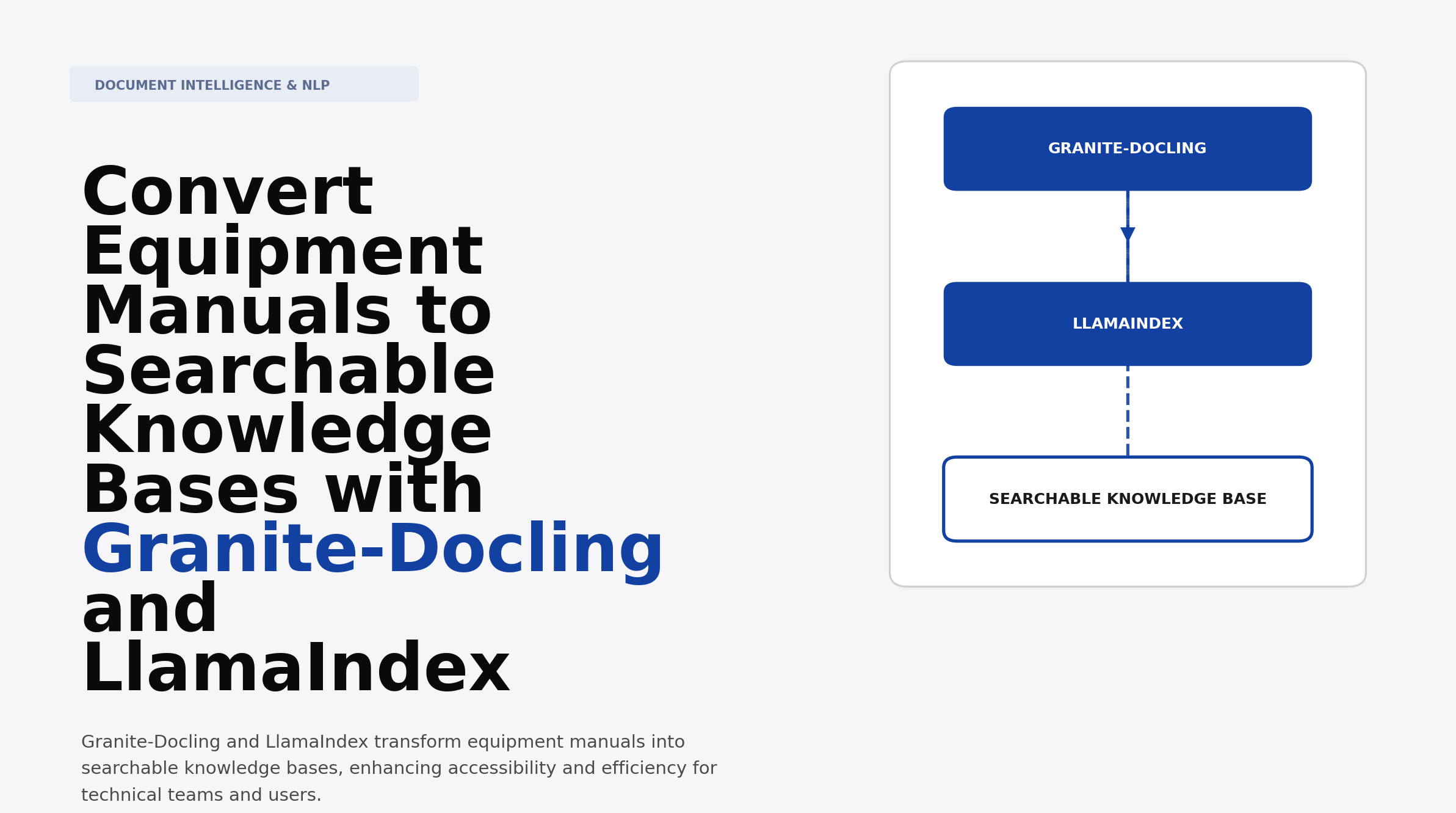 Convert Equipment Manuals to Searchable Knowledge Bases with Granite-Docling and LlamaIndex