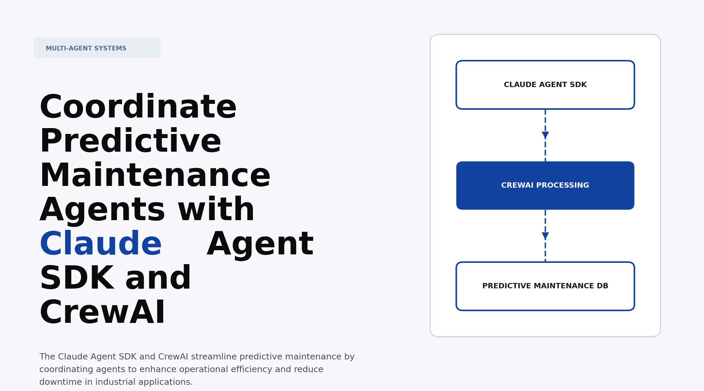 Coordinate Predictive Maintenance Agents with Claude Agent SDK and ...