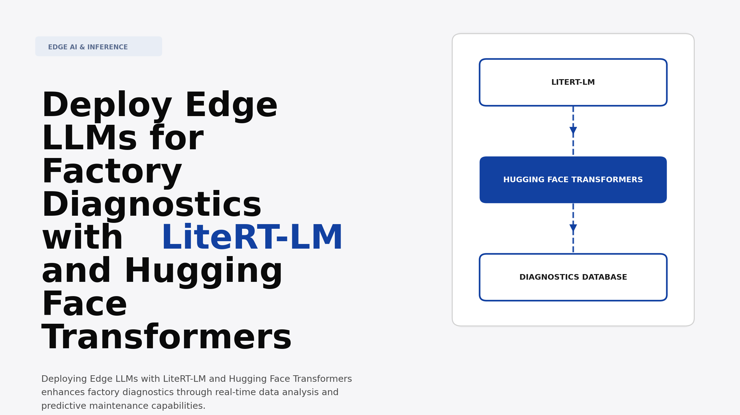 Deploy Edge LLMs for Factory Diagnostics with LiteRT-LM and Hugging Face Transformers