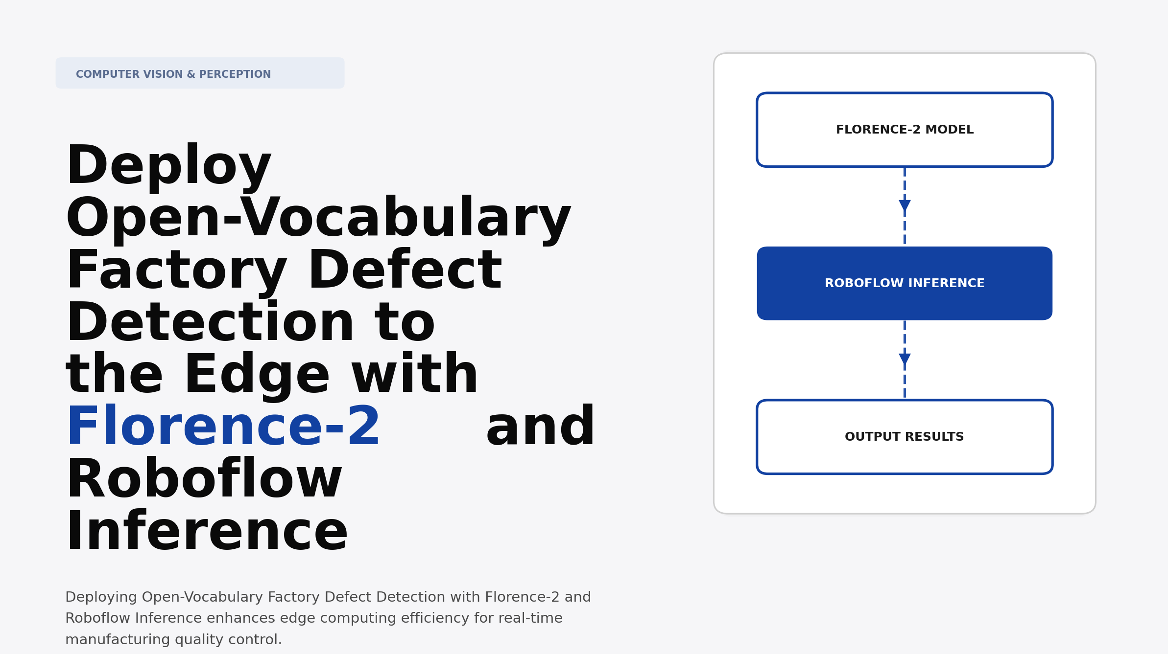 Deploy Open-Vocabulary Factory Defect Detection to the Edge with Florence-2 and Roboflow Inference