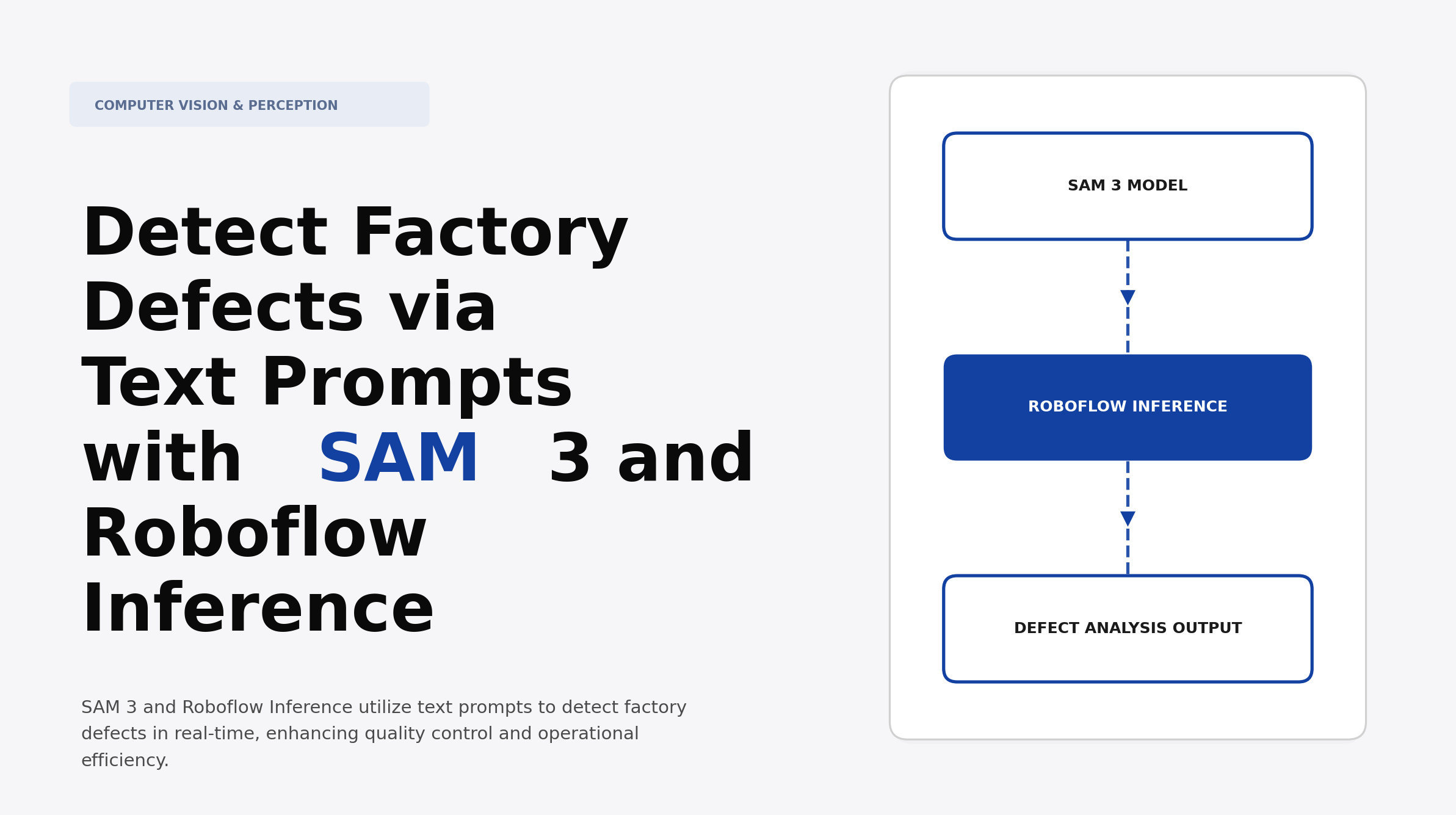 Detect Factory Defects via Text Prompts with SAM 3 and Roboflow Inference