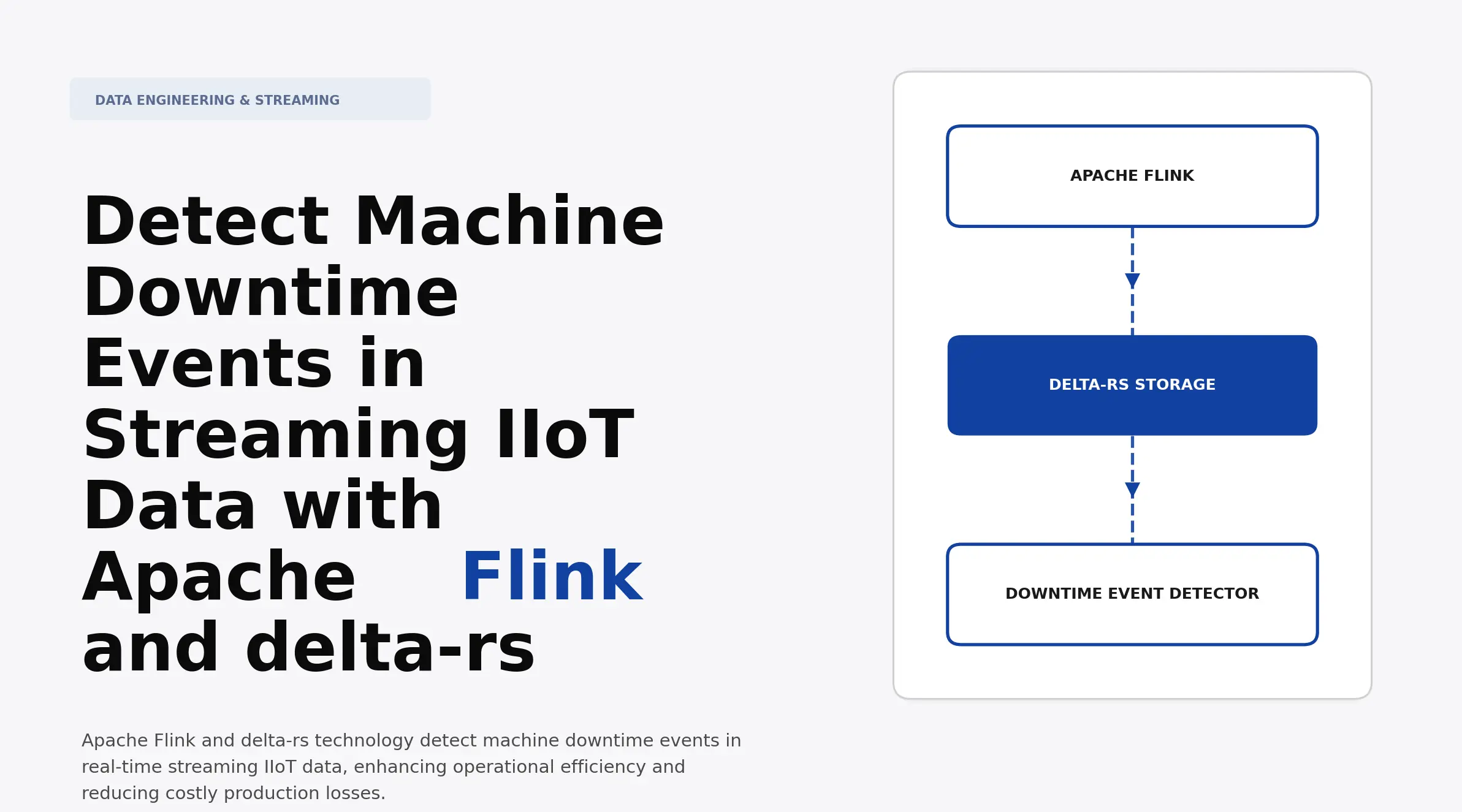 Detect Machine Downtime Events in Streaming IIoT Data with Apache Flink ...