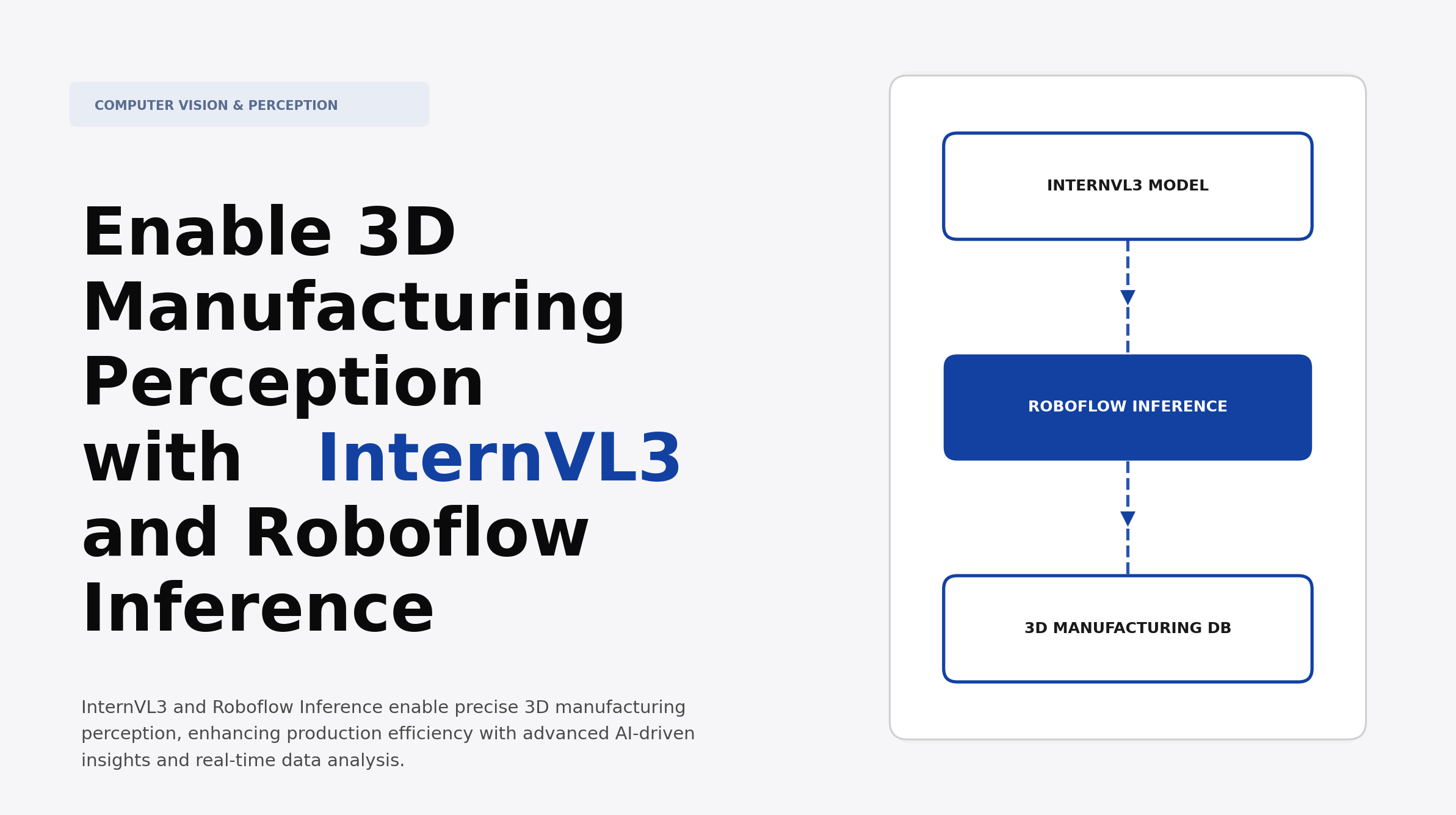 Enable 3D Manufacturing Perception with InternVL3 and Roboflow Inference