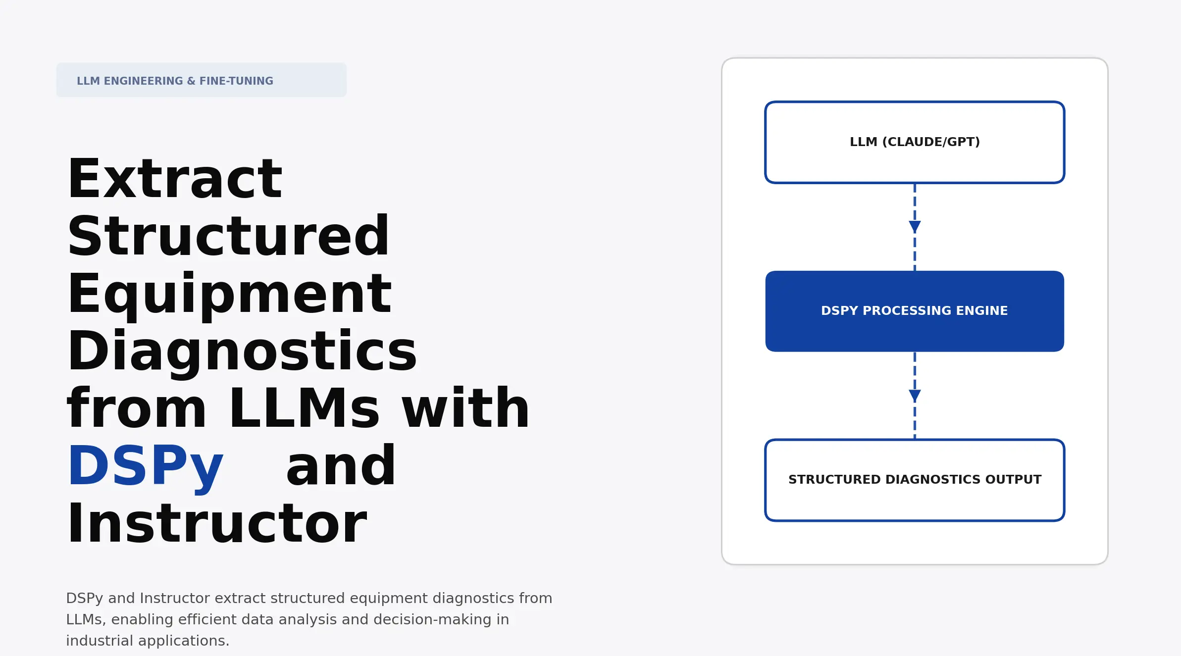 Extract Structured Equipment Diagnostics from LLMs with DSPy and ...