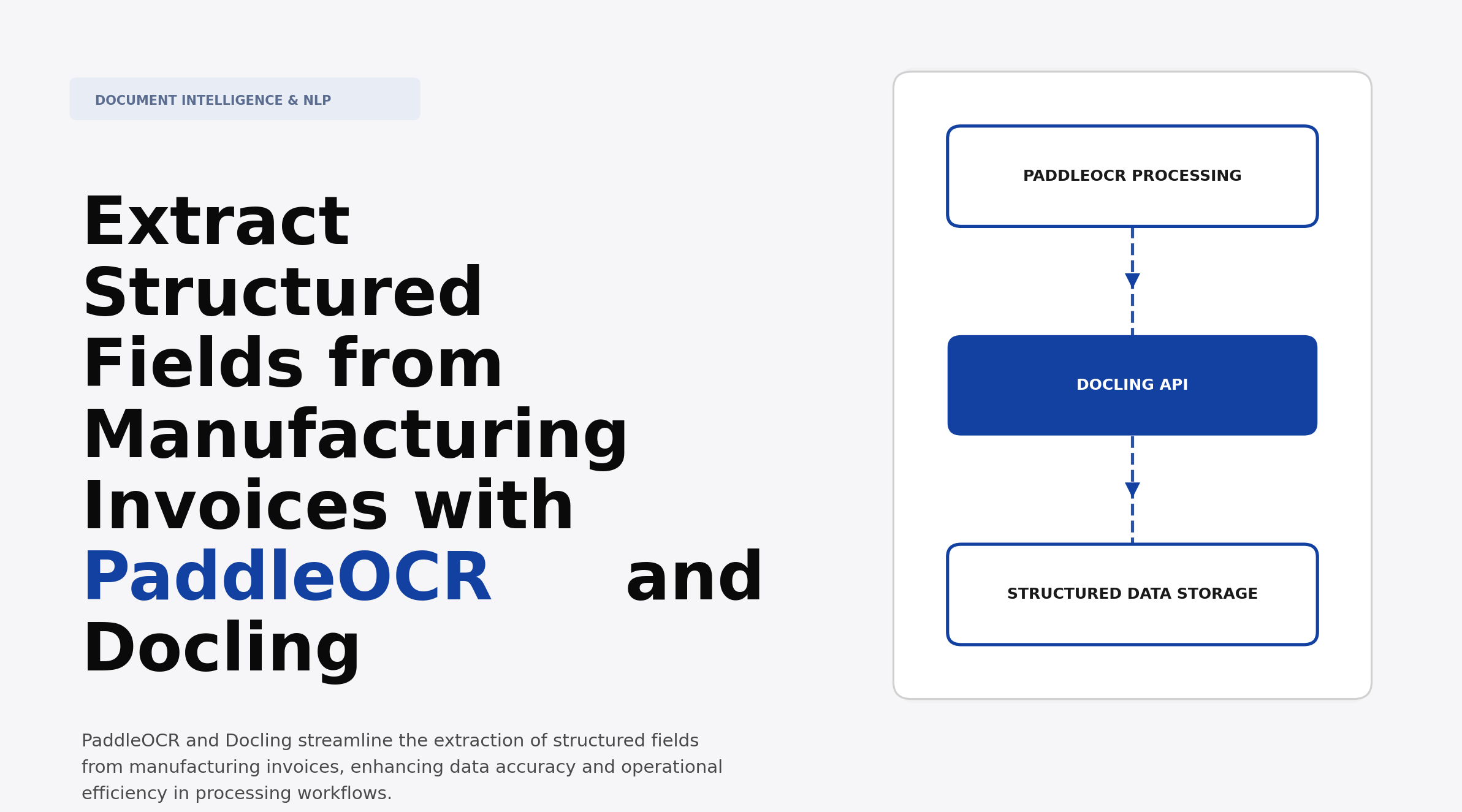 Extract Structured Fields from Manufacturing Invoices with PaddleOCR and Docling