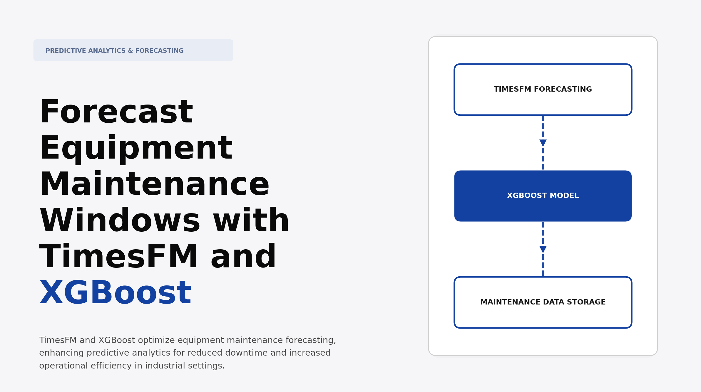 Forecast Equipment Maintenance Windows with TimesFM and XGBoost