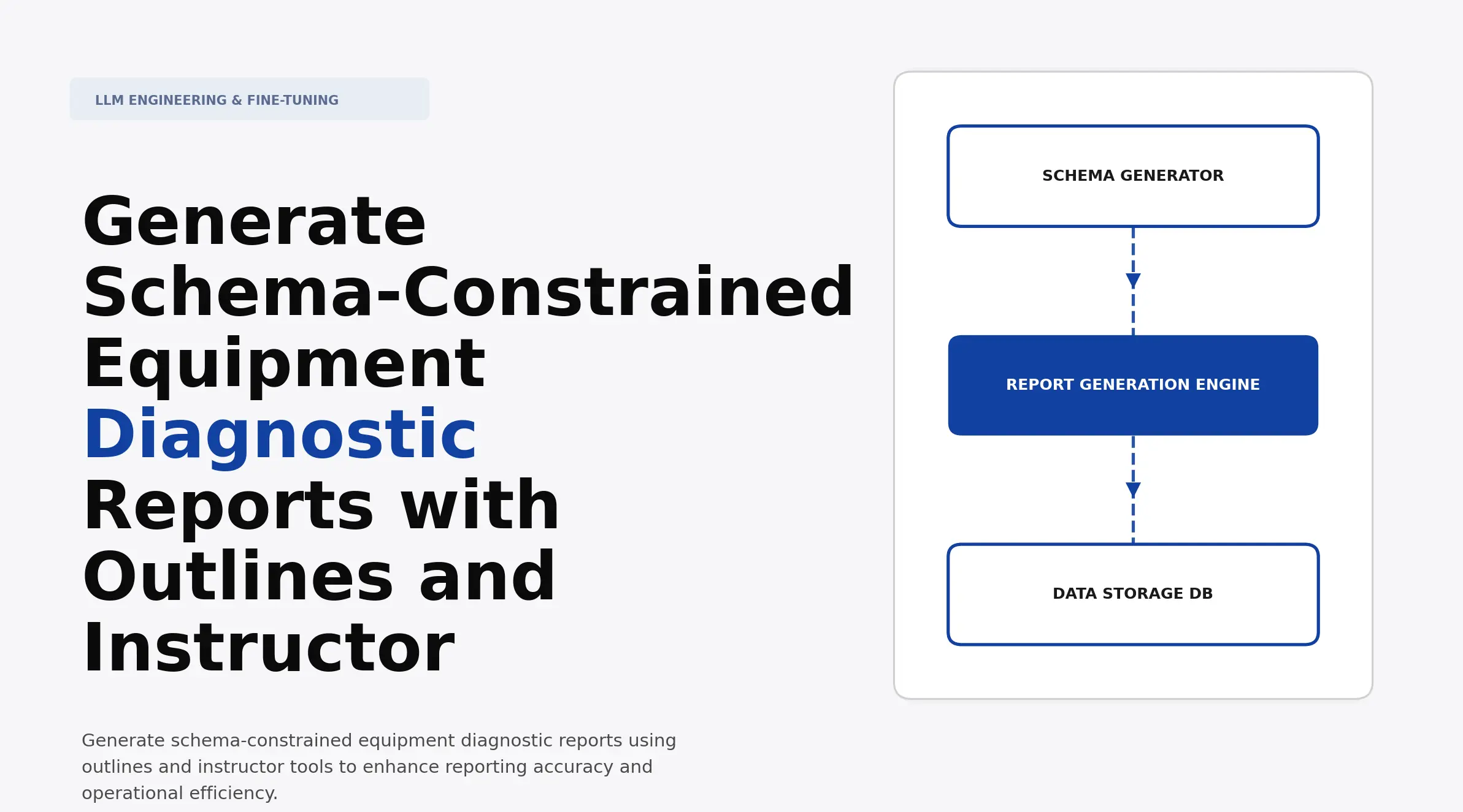 Engineering Schema Example Generate Schema-Constrained Equipment Diagnostic Reports with Outlines ...