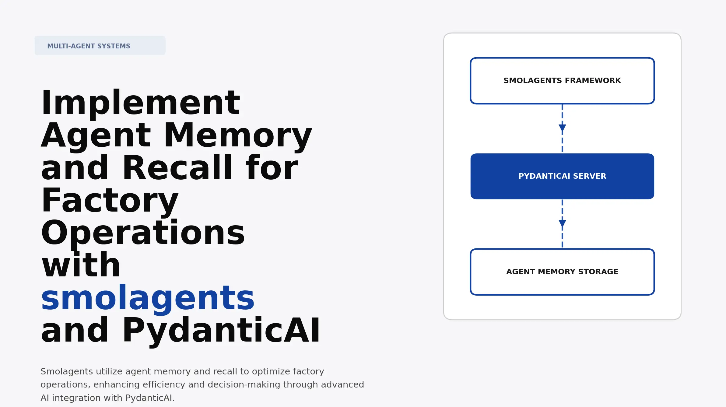 Implement Agent Memory and Recall for Factory Operations with ...
