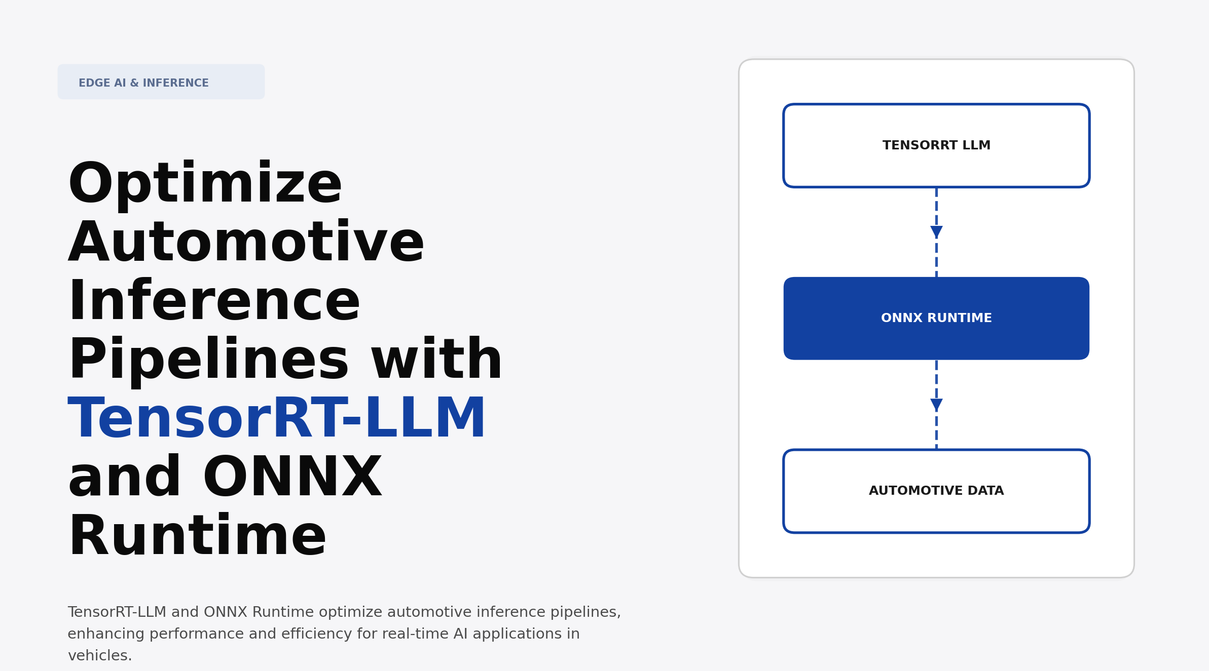 Optimize Automotive Inference Pipelines with TensorRT-LLM and ONNX Runtime