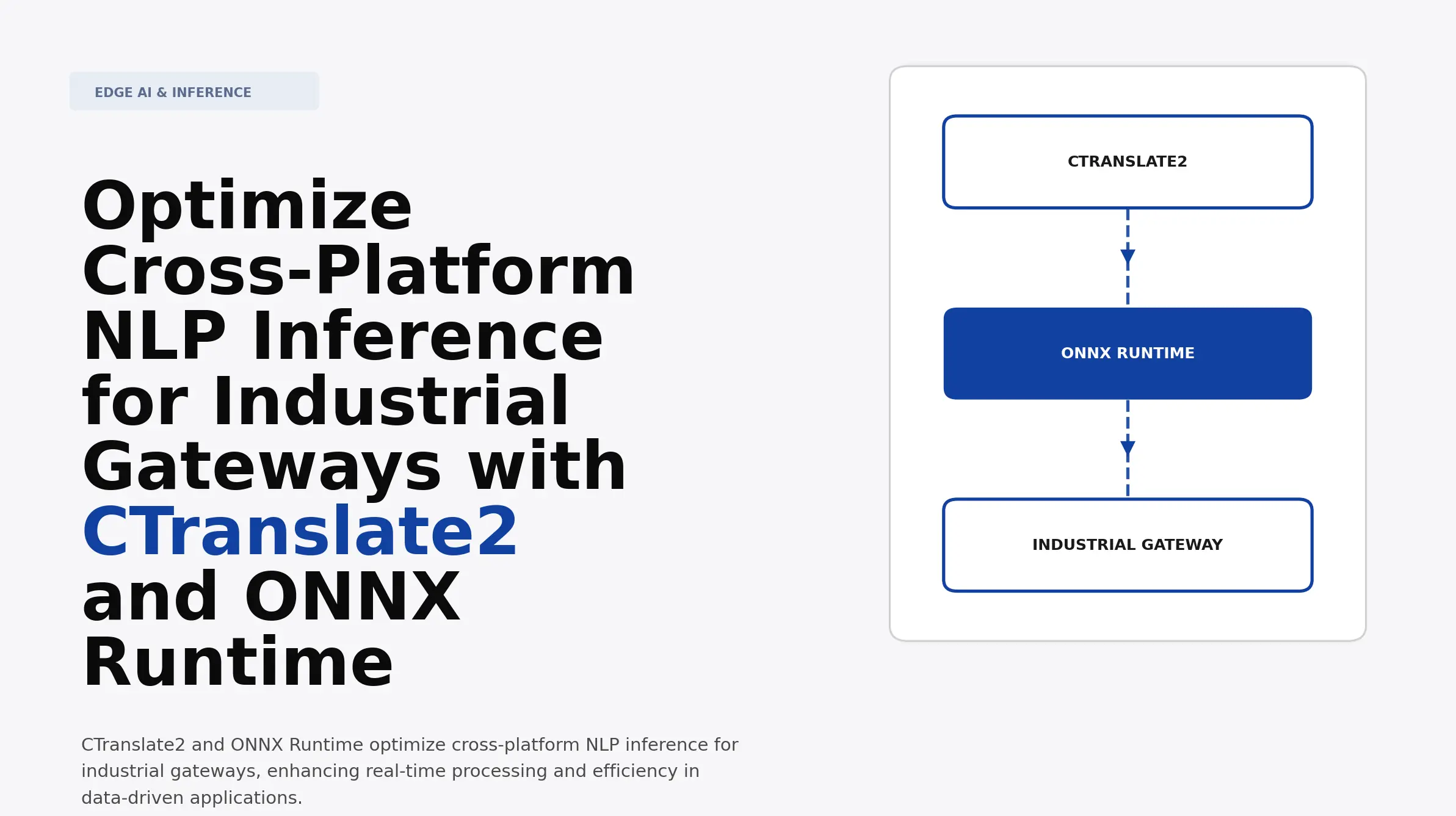 Optimize Cross-Platform NLP Inference for Industrial Gateways with ...