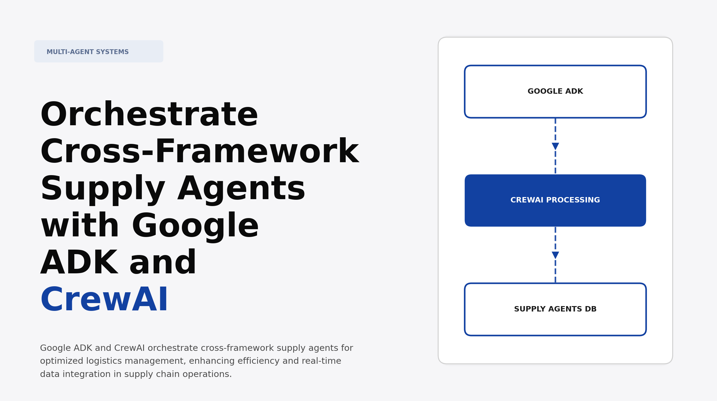 Orchestrate Cross-Framework Supply Agents with Google ADK and CrewAI