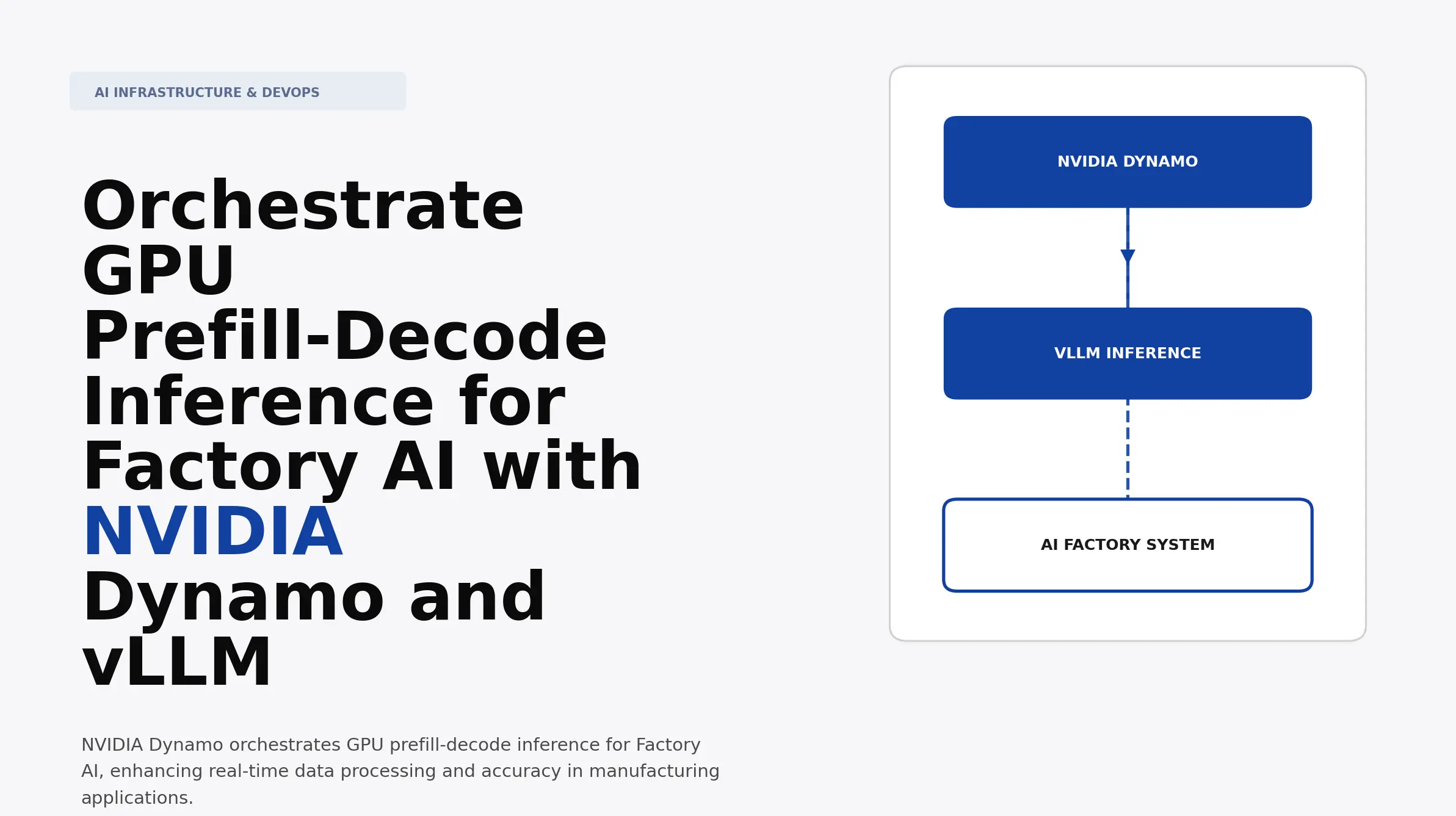 Orchestrate GPU Prefill-Decode Inference for Factory AI with NVIDIA ...