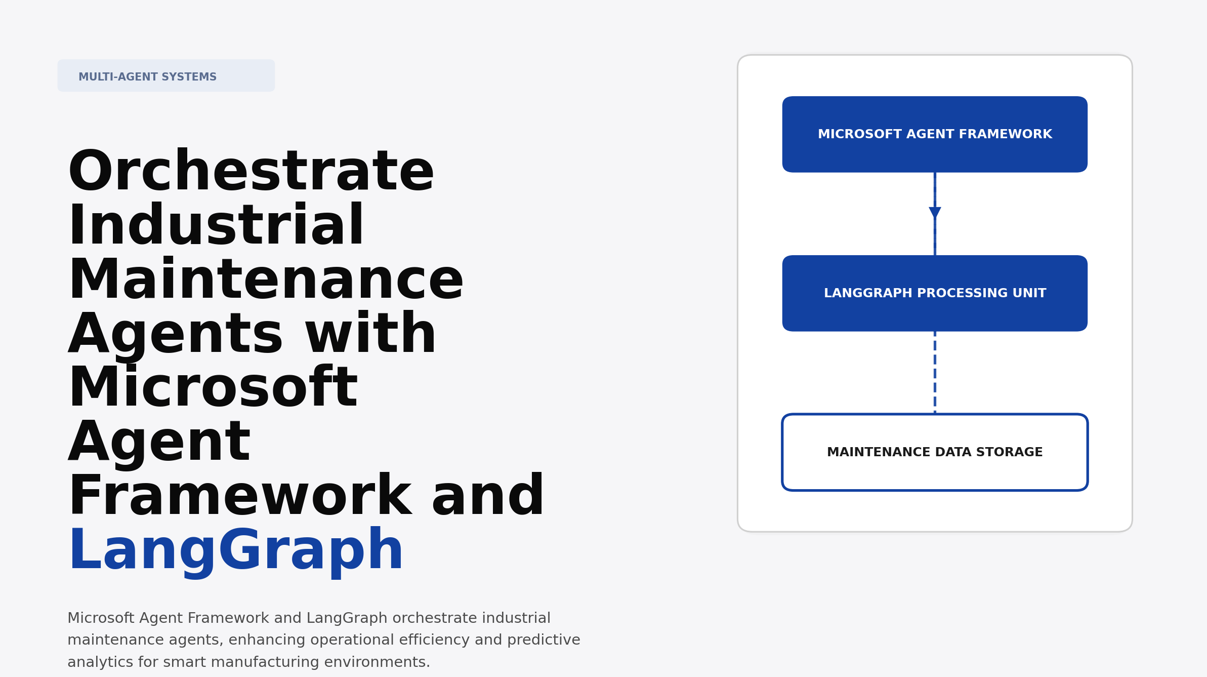 Orchestrate Industrial Maintenance Agents with Microsoft Agent Framework and LangGraph
