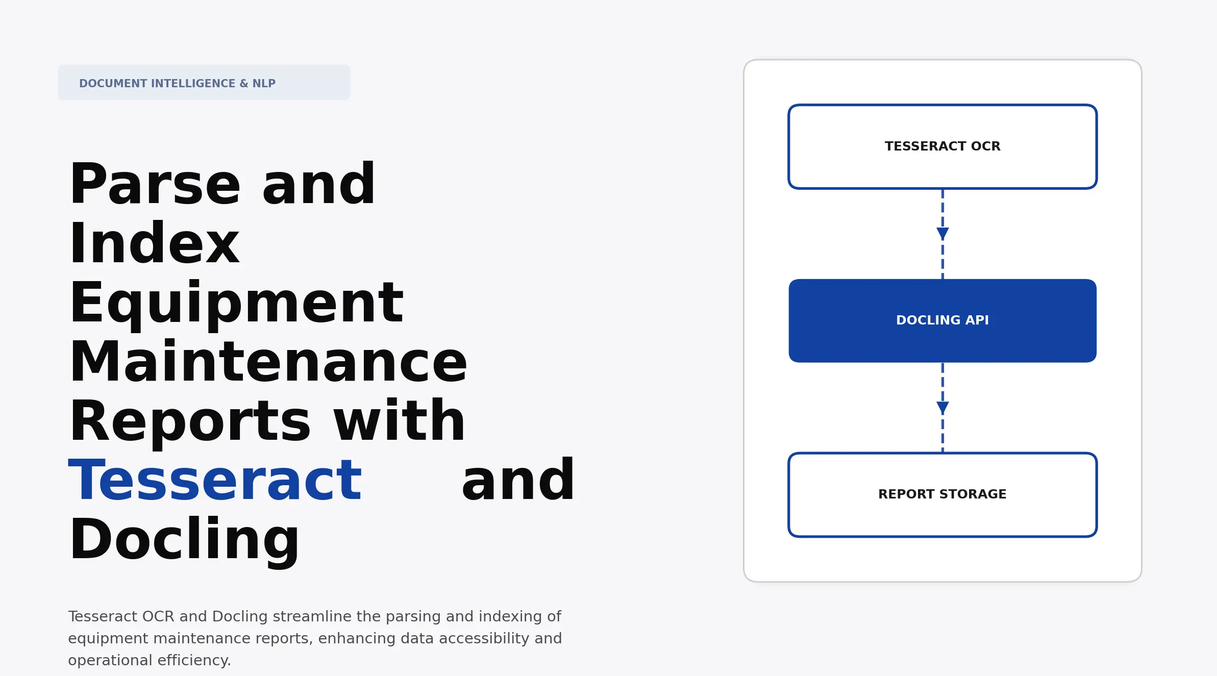 Parse and Index Equipment Maintenance Reports with Tesseract and ...