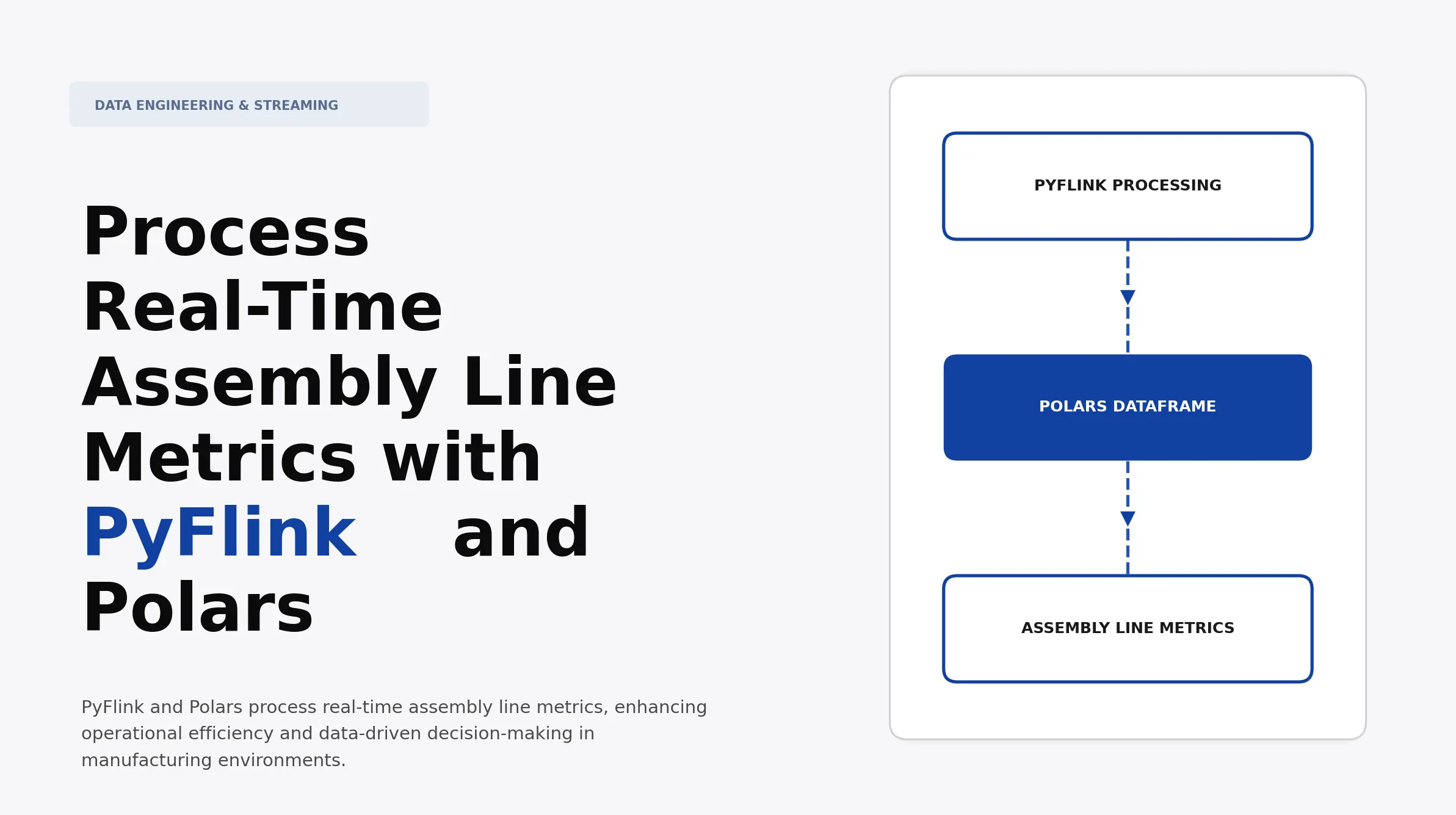 Process Real-Time Assembly Line Metrics with PyFlink and Polars ...