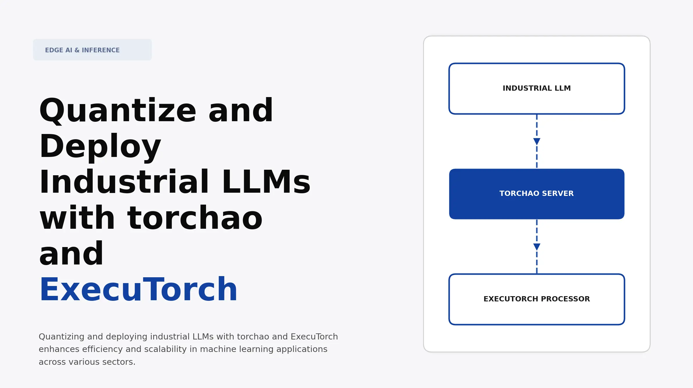 Quantize and Deploy Industrial LLMs with torchao and ExecuTorch ...