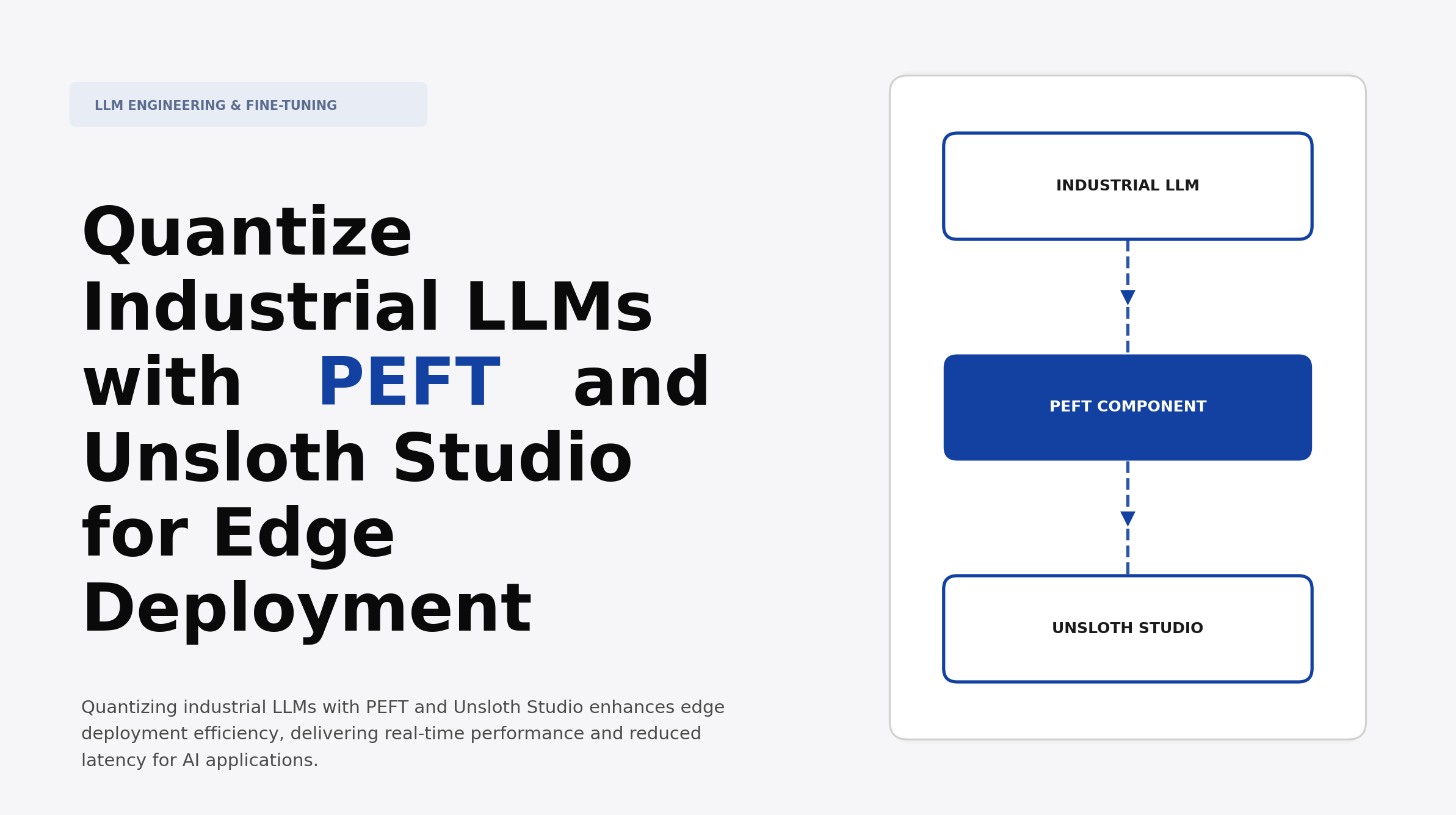 Quantize Industrial LLMs with PEFT and Unsloth Studio for Edge Deployment