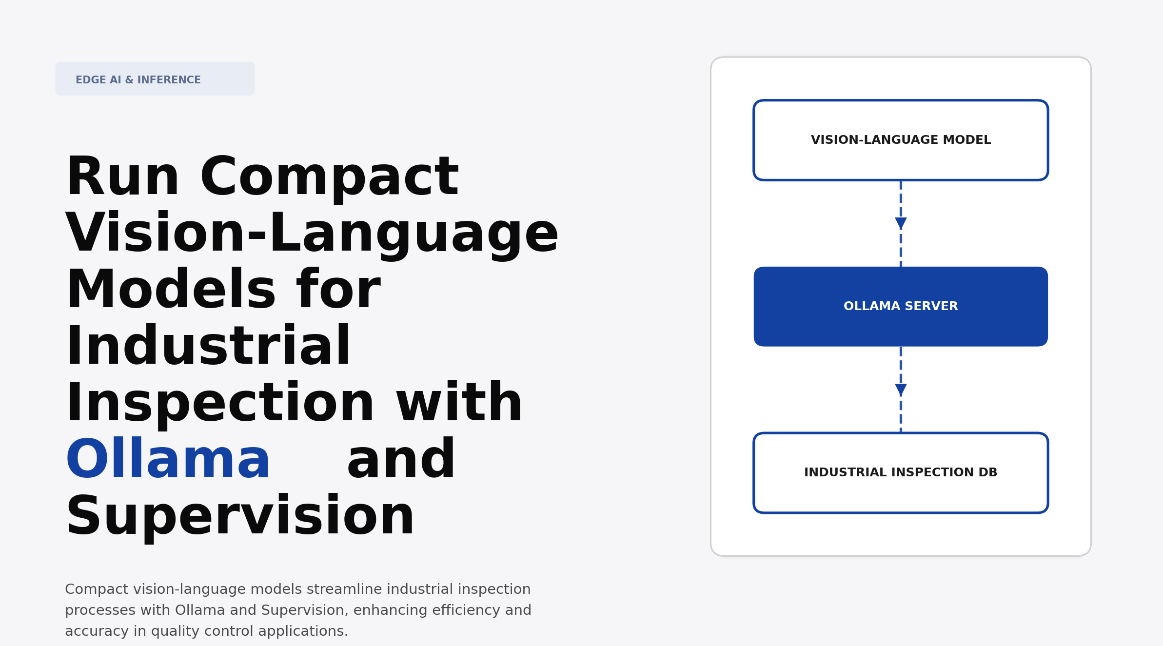 Run Compact Vision-Language Models for Industrial Inspection with Ollama and Supervision