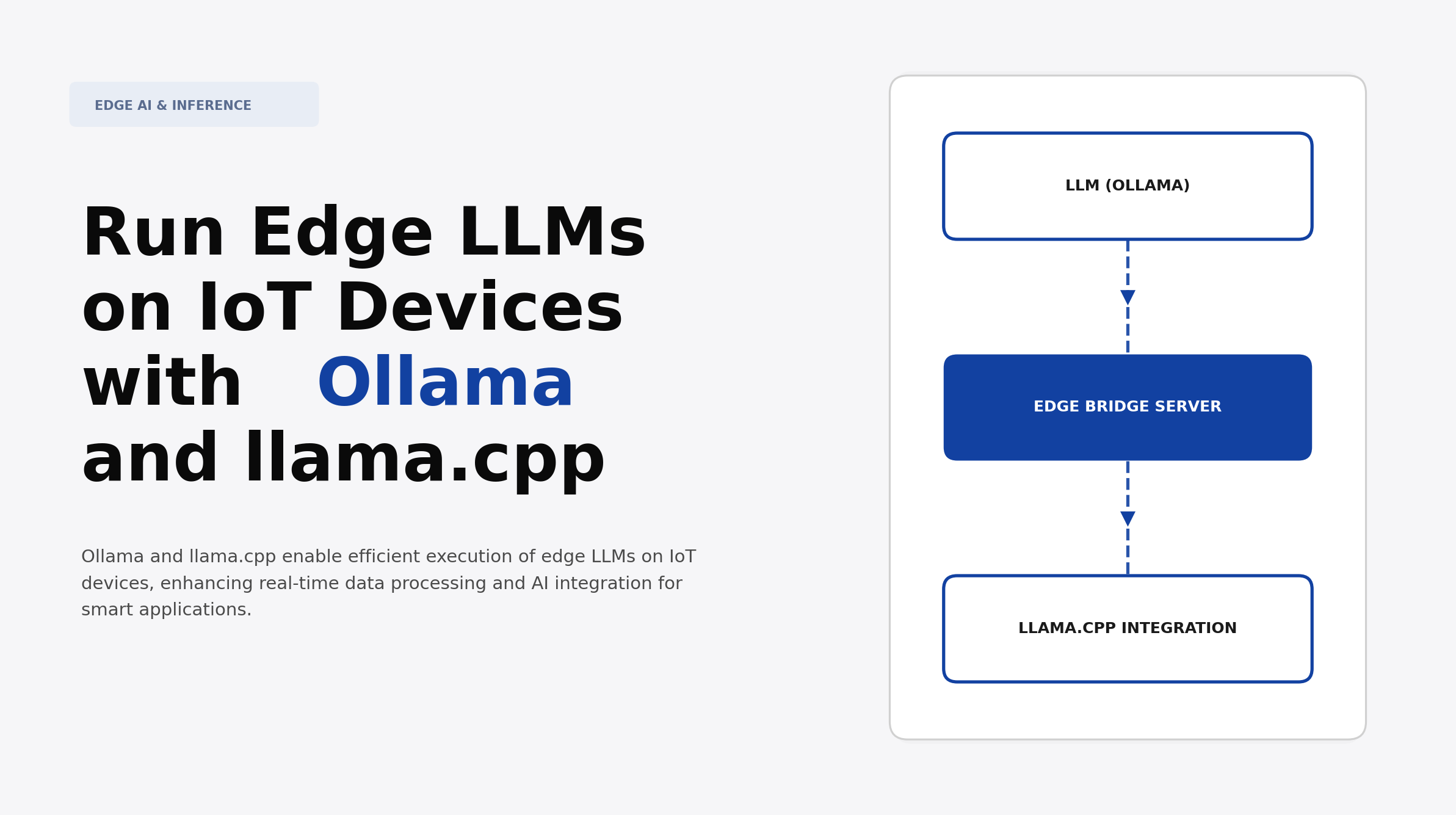 Run Edge LLMs on IoT Devices with Ollama and llama.cpp