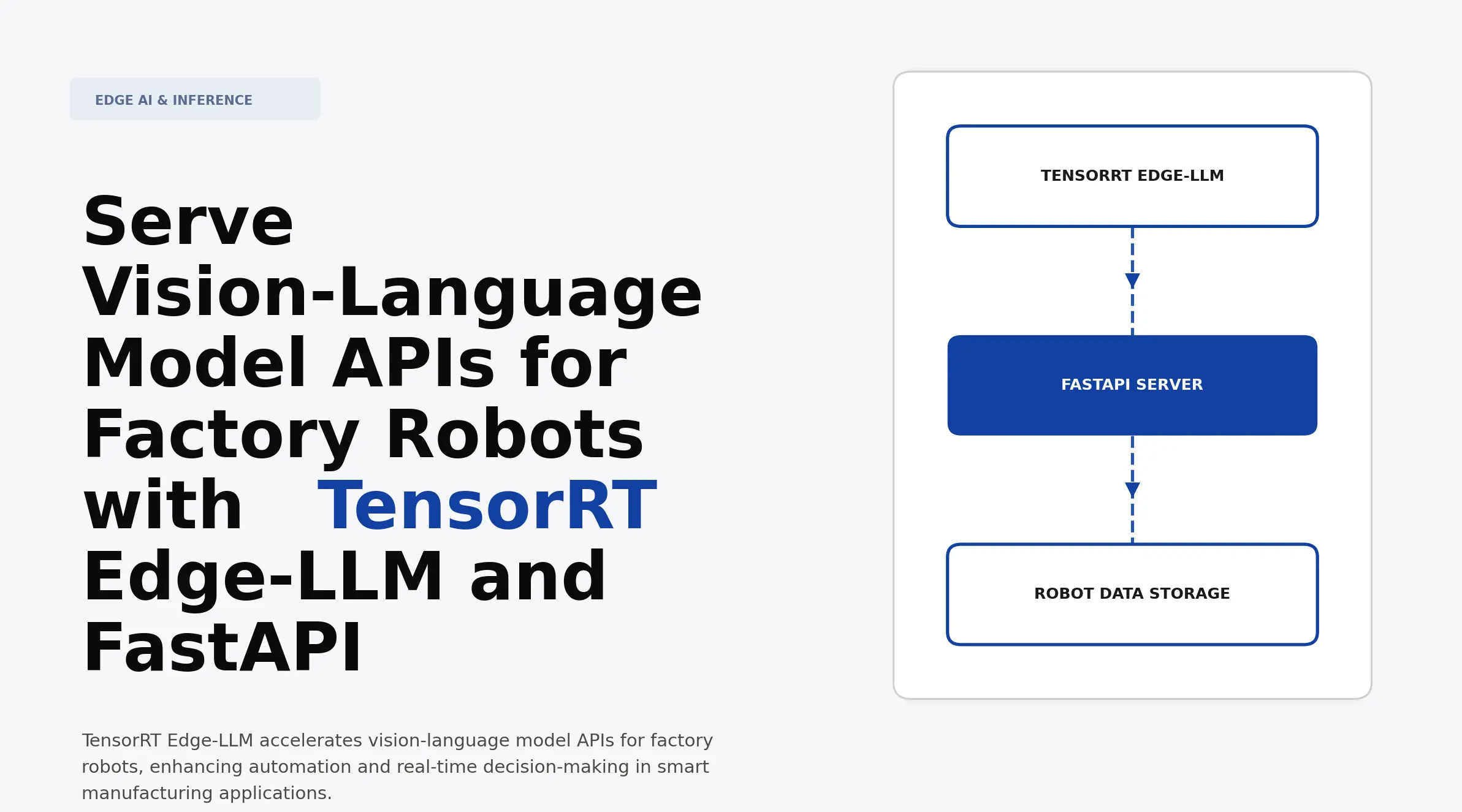 Serve Vision-Language Model APIs for Factory Robots with TensorRT Edge ...