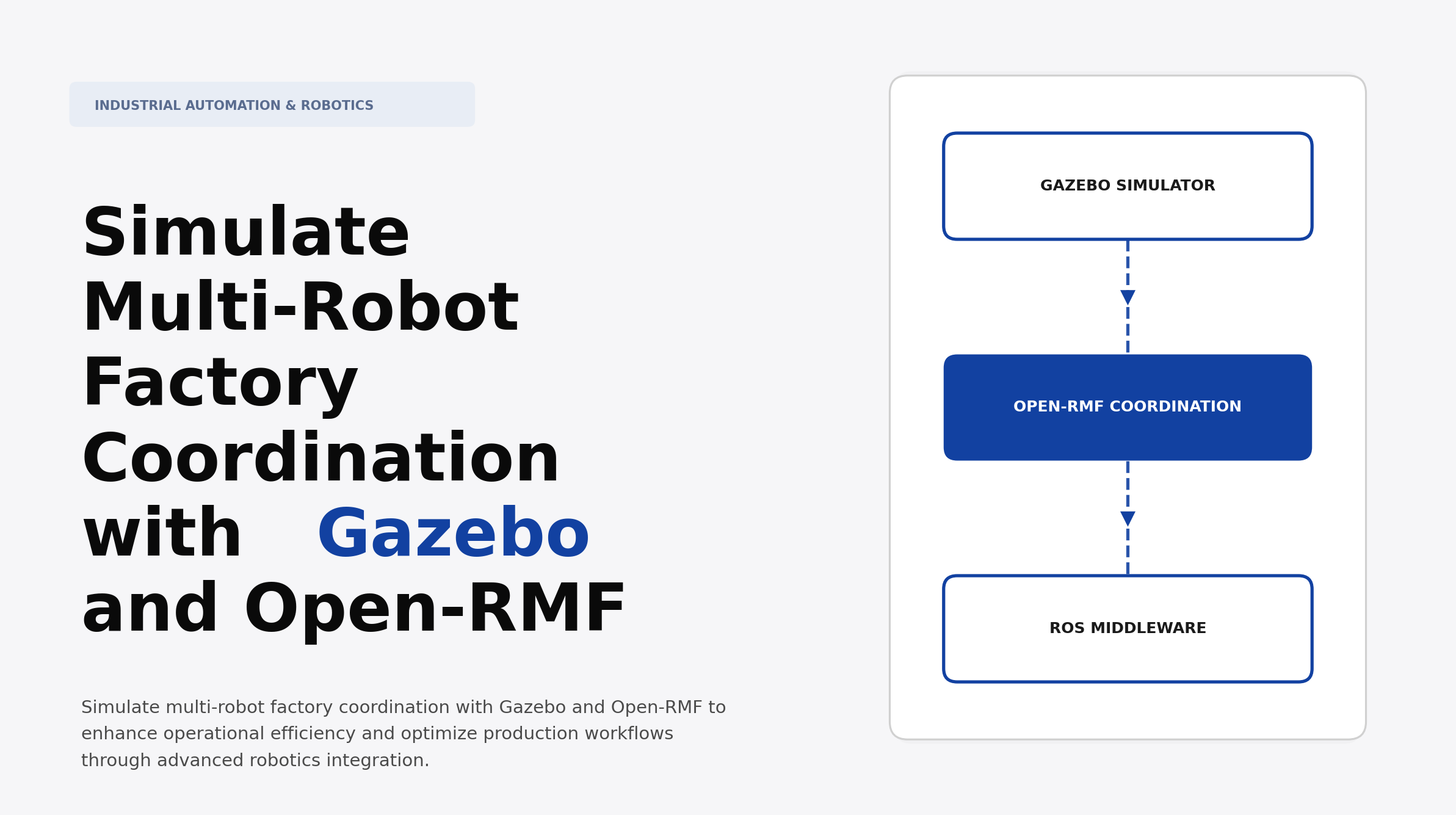 Simulate Multi-Robot Factory Coordination with Gazebo and Open-RMF