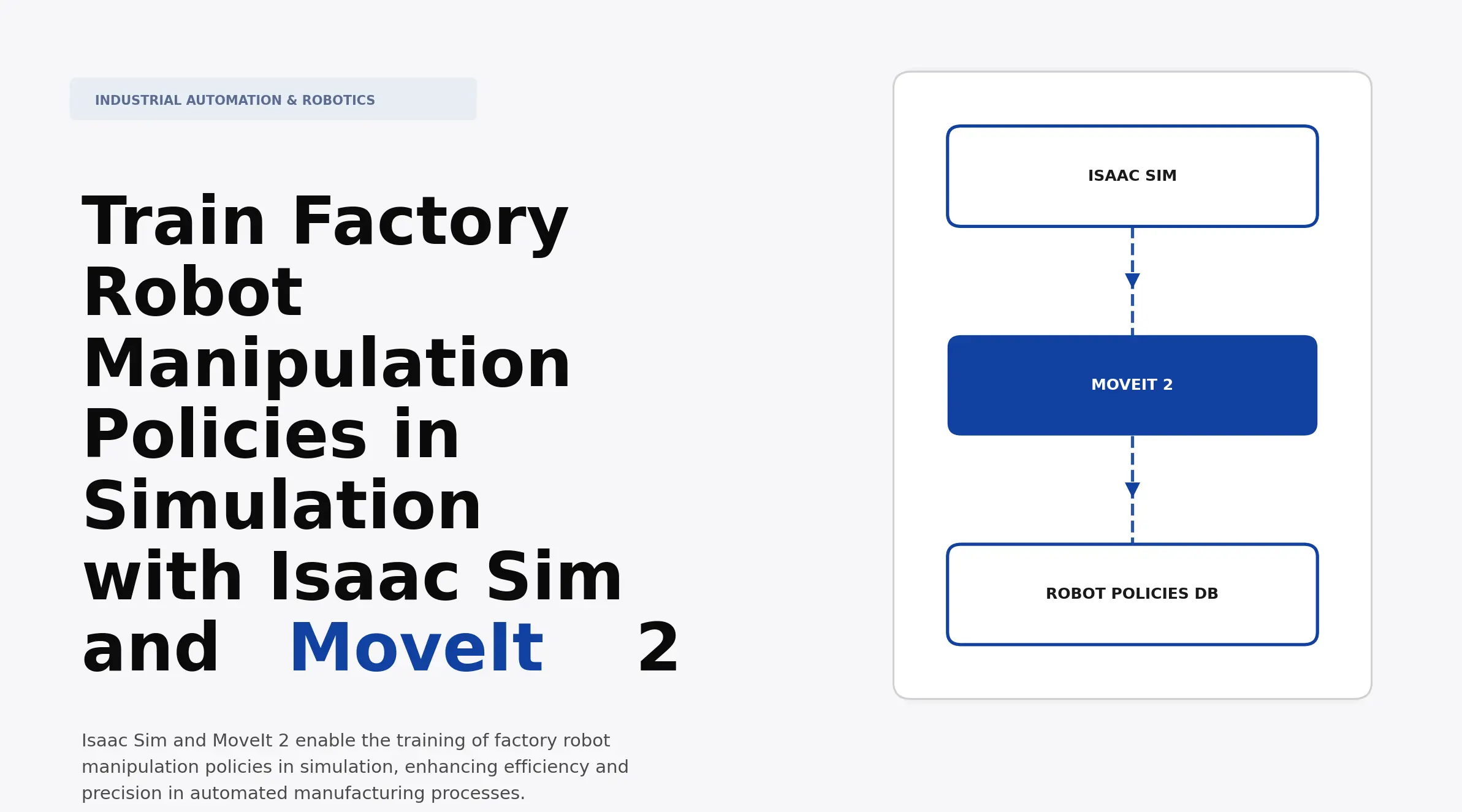 Train Factory Robot Manipulation Policies in Simulation with Isaac Sim ...