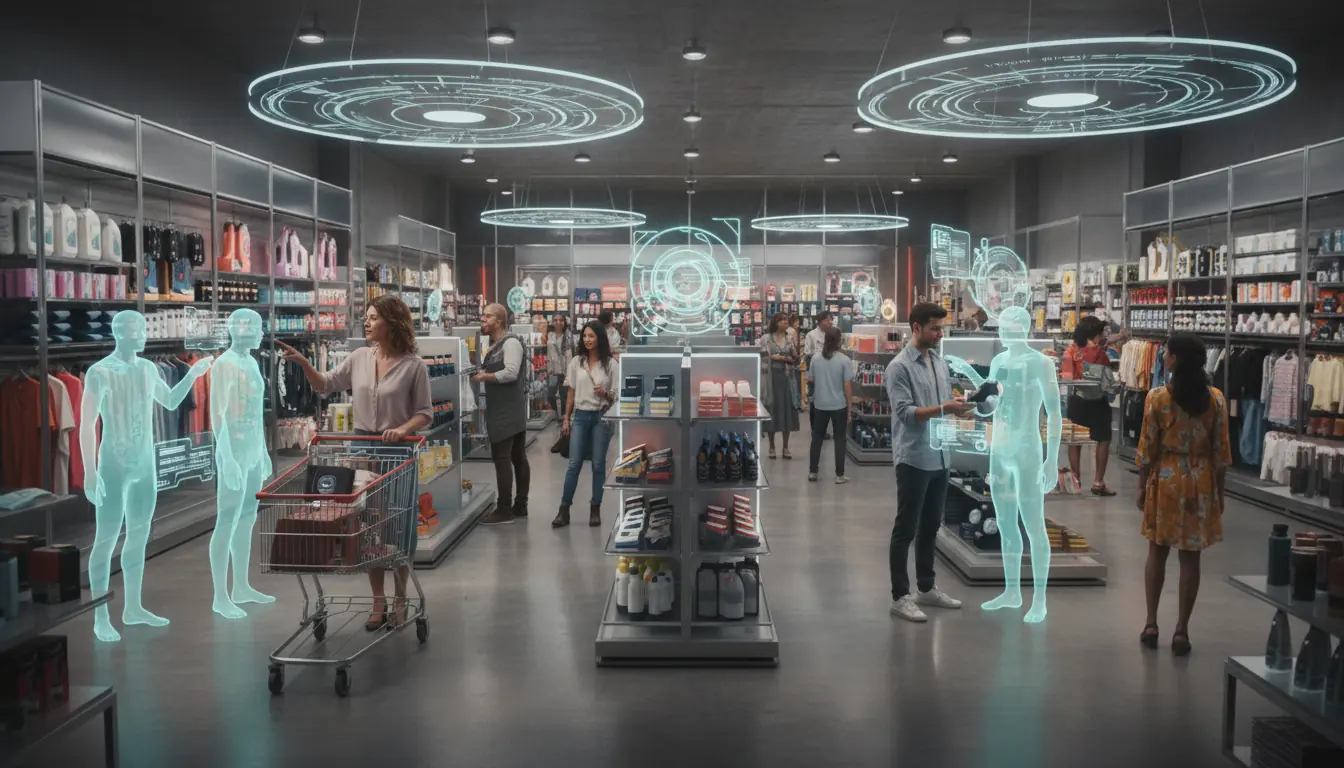 Visionary AI Holographic Shopping Twins